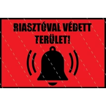 Alarm - Riasztóval védve matrica 16 x 12 cm 