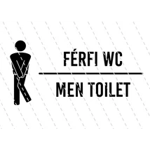Férfi WC 16x22 cm 