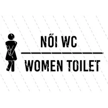Női WC 16x22 cm