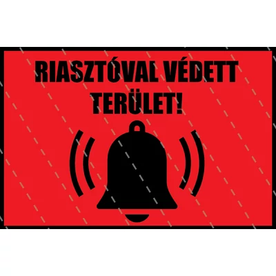 Alarm - Riasztóval védve matrica 16 x 12 cm 