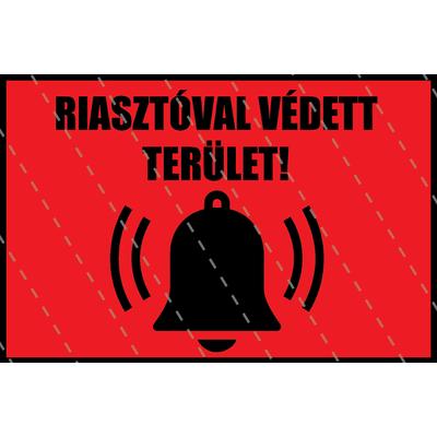 Alarm - Riasztóval védve matrica 16 x 12 cm 