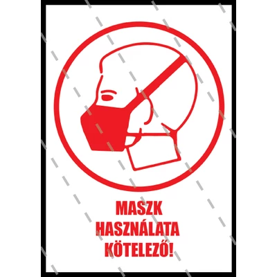 Maszk használata kötelező! 12 x 16 cm 