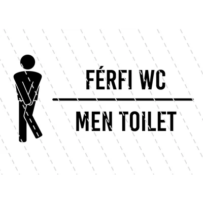 Férfi WC 16x22 cm 