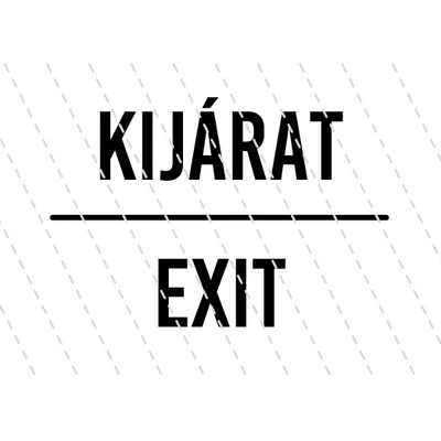 Kijárat/Exit 16 x 12 cm 