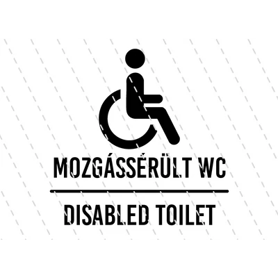 Mozgássérült WC 16 x 12 cm 