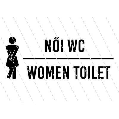 Női WC 16x22 cm
